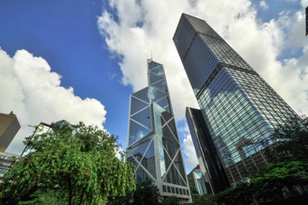 在香港香港银行天空雷珀蓝色的天空