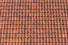 红色的瓷砖屋顶背景