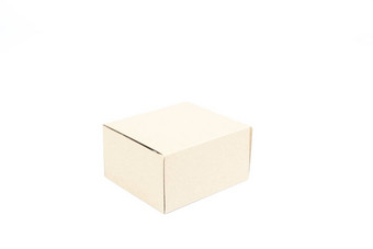 棕色（的）<strong>纸盒子</strong>白色背景
