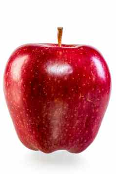 成熟的多汁的红色的苹果孤立的白色背景