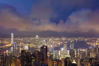 在香港香港城市视图维多利亚峰