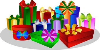 色彩斑斓的礼物礼物盒子