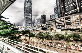 在香港香港摩天大楼中<strong>央视</strong>图日落
