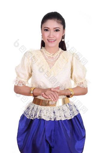女人穿典型的泰国衣服