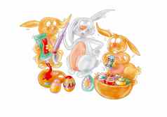 兔子复活节德科拉诺鸡蛋