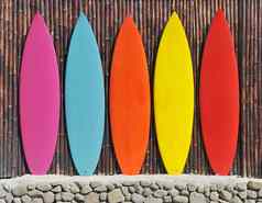 彩色的冲浪板