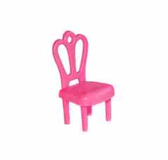 粉红色的塑料玩具椅子