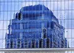 世界贸易中心摘要玻璃建筑摩天大楼纽约
