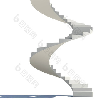 白色螺旋<strong>楼梯</strong>
