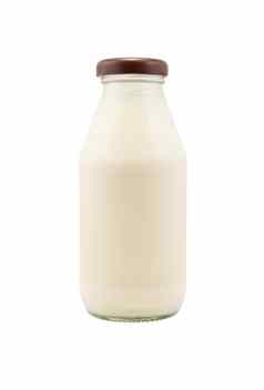 牛奶瓶水滴白色背景