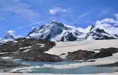 令人惊异的视图旅游小道马特洪峰瑞士阿尔卑斯山脉