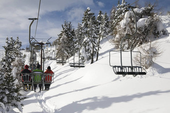 滑雪场意大利白云石山脉
