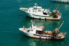 拖网渔船钓鱼船利古里亚意大利