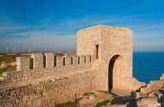 堡垒中世纪的堡垒保加利亚Kaliakra