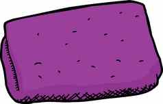 孤立的紫色的毛巾