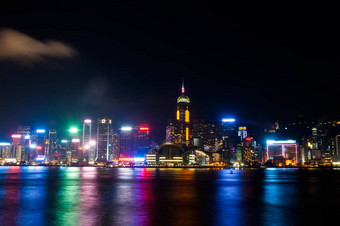 视图城市光晚上香港