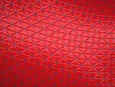 红色的织物三角形缝模式