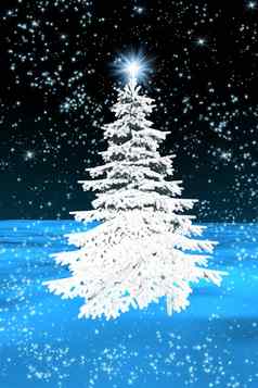 白色圣诞节树
