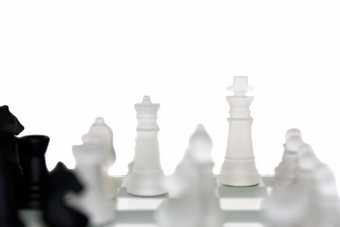 国际象棋块孤立的白色
