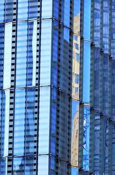 世界贸易中心摘要玻璃摩天大楼反射纽约