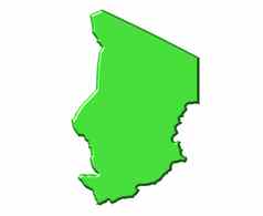 乍得地图国家颜色