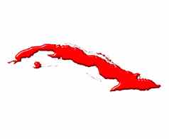 古巴地图国家颜色