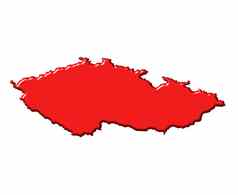 捷克共和国地图国家颜色