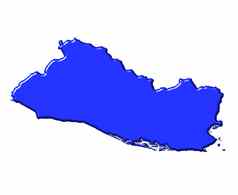 萨尔瓦多地图国家颜色