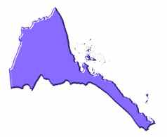 厄立特里亚地图国家颜色