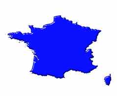 法国地图国家颜色
