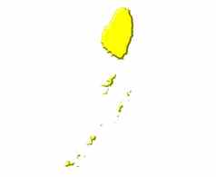 圣文森特格林纳丁斯群岛地图国家颜色