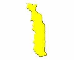 多哥地图国家颜色