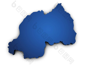 地图卢旺达形状
