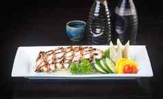 日本厨房鳗鱼鳗鱼背景