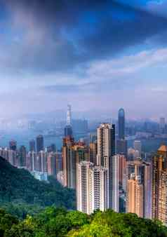 城市景观现代摩天大楼在香港香港