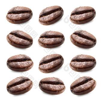 咖啡豆子白色背景