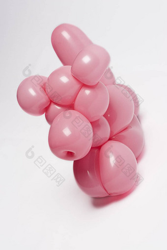 粉红色的气球猪