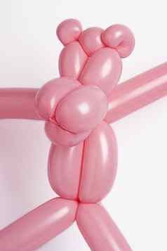 粉红色的气球豹