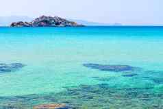 华丽的海景绿松石爱琴海海
