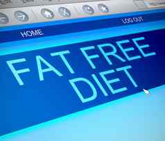 脂肪免费的饮食概念