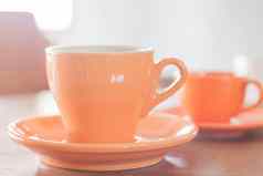橙色咖啡杯迷你橙色咖啡杯