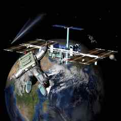 地球卫星空间站