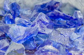 <strong>石英</strong>石头玻璃岩石蓝色的