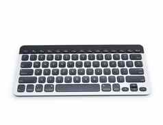 现代铝电脑键盘孤立的白色背景