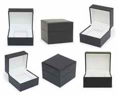 黑色的盒子集合白色背景