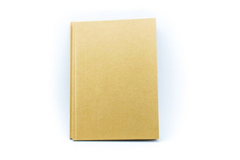 棕色（的）纸书孤立的白色背景
