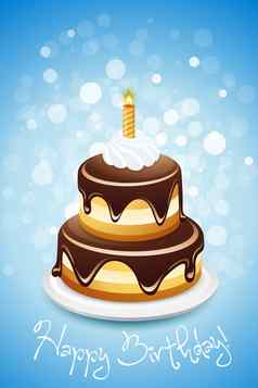 快乐生日卡蛋糕
