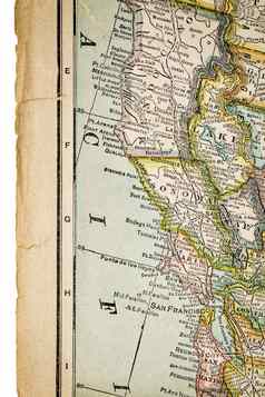 北加州古董地图