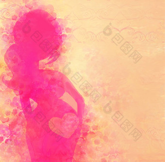 怀孕了女人婴儿淋浴卡