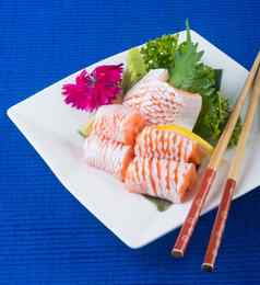 日本厨房生鱼片背景